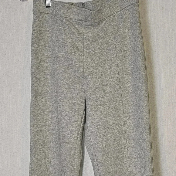 No Vacancy Wide Leg High Waisted Side  Leg Zipper Accent‎ Gray Leggings SZ L - Picture 2 of 12